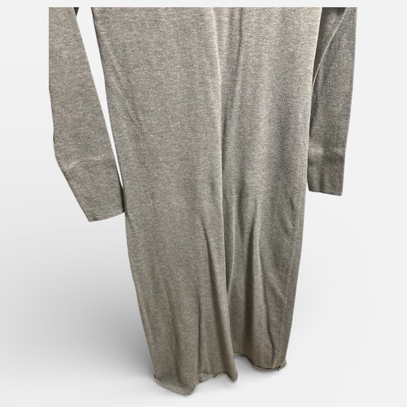 Mango Perkins Long Sleeve knit dress in large heather grey - Picture 7 of 8